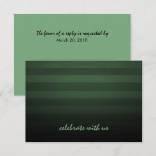 Invitation Barre Mitzvah Grandes horizontales vertes et noire