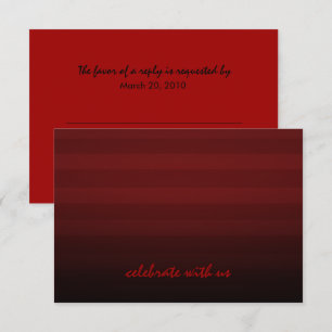Invitation Barre Mitzvah Rouge et Noir Frappes horizontales