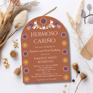 Invitation Barro Mexicain Cielito Lindo Baptême & 1er Anniver