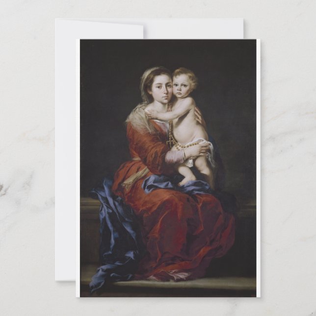 Invitation Bartolomé Esteban Murillo - Vierge et enfant avec  (Devant)