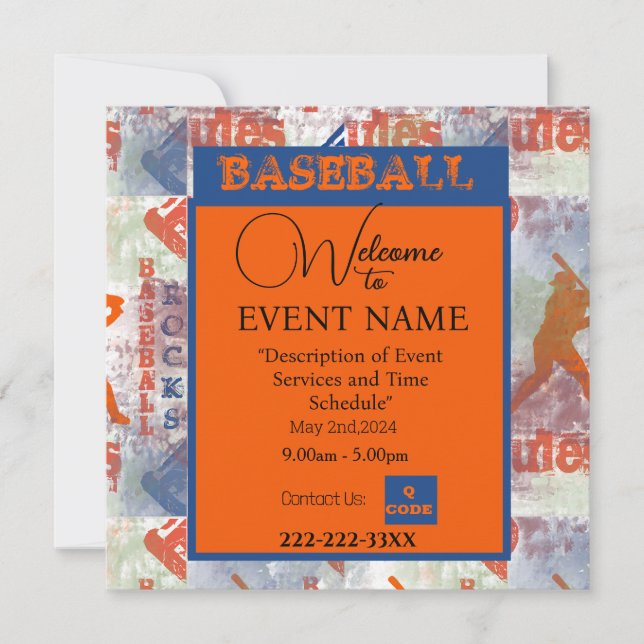 INVITATION BASEBALL (Devant)