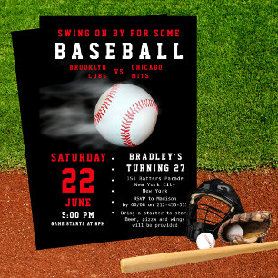 Invitation Baseball 27e anniversaire Sports Party Jour