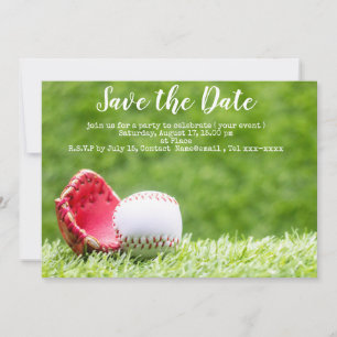 Invitation Baseball enregistrer la date