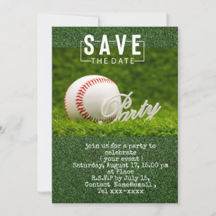 Invitation Baseball enregistrer la date pour la fête