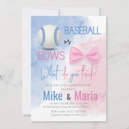 Invitation Baseball ou Bows, le genre révèle l'invitation