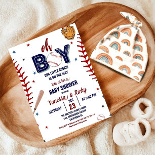 Invitation Baseball Sports Petit Rookie Boy Baby shower