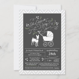 Invitation Basenji Baby shower chien neutre