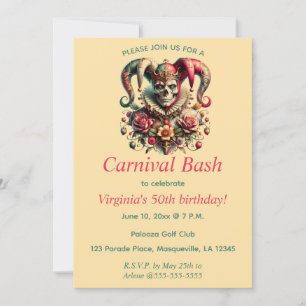 Invitation Bash de Carnaval modifiable