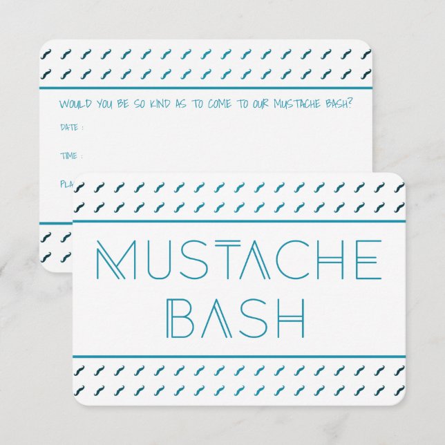 Invitation Bash de la Moustache Metro (Devant / Derrière)