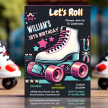 bash garçons cool filles Roller Patinage 13e anniv
