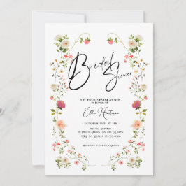 Invitation Bash nuptial Fleur sauvage rustique