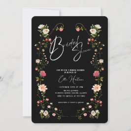 Invitation Bash nuptial Fleur sauvage rustique