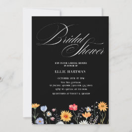 Invitation Bash nuptial Fleur sauvage rustique