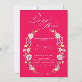Invitation Bash nuptial Fleur sauvage rustique