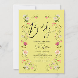 Invitation Bash nuptial Fleur sauvage rustique