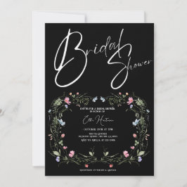 Invitation Bash nuptial Fleur sauvage rustique