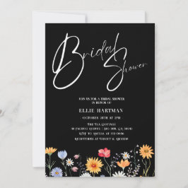 Invitation Bash nuptial Fleur sauvage rustique