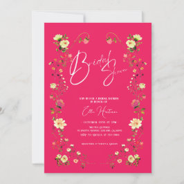 Invitation Bash nuptial Fleur sauvage rustique