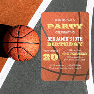 Invitation Basket-ball Anniversaire Toute l'occasion Invitati