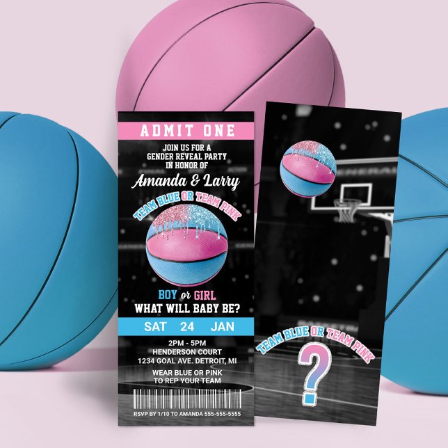 Invitation Basket-ball Sexe Reveillez Billets (Créateur téléchargé)