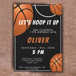 Invitation Basketball Ball Fun Sports Anniversaire de enfant