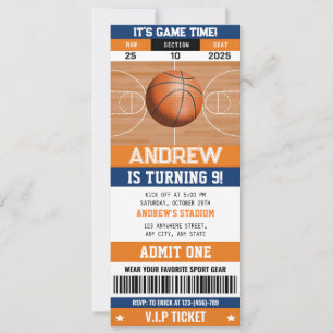 Invitation Basketball Buzzer Beater Anniversaire Célébration