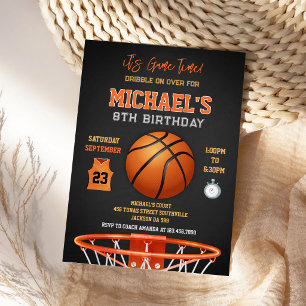 Invitation Basketball C'est l'heure du match Anniversaire gar