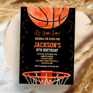 Invitation Basketball C'est l'heure du match Anniversaire gar