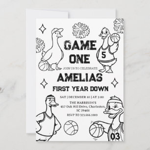 Invitation Basketball Oie 1er Anniversaire Sports Américains