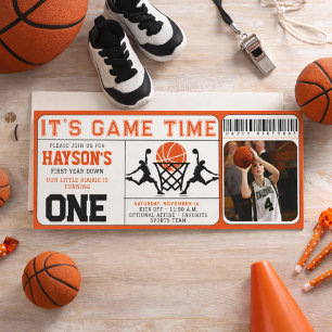 Invitation Basketball Premier Anniversaire Billet 1er Anniver