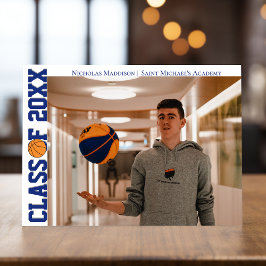 Invitation Basketball Sports Photo Graduation Party