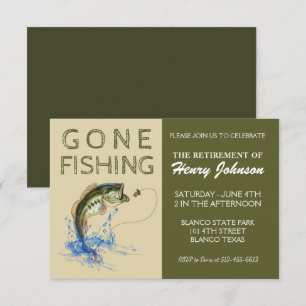 Invitation Basse partie Pêche retraite