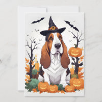 Basset Halloween mignonne adorable animal drôle