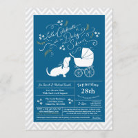 Basset Hound Chien Baby shower Garçon bleu
