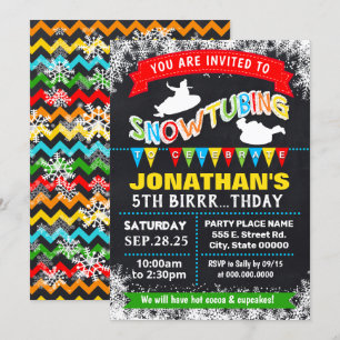 Invitation Bassin d'anniversaire pour la fête de la neige