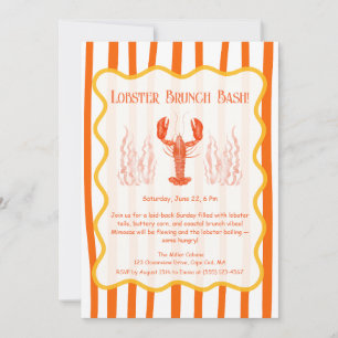 Invitation Bassin d'été de fruits de mer - Brunch à ébullitio