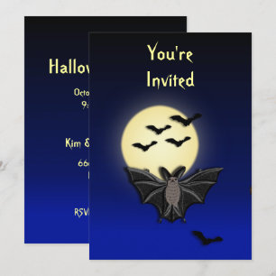 Invitation Bat Halloween