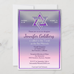 Invitation bat mitzvah