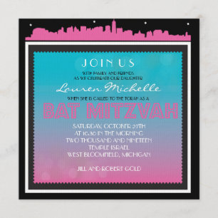 Invitation Bat mitzvah BROADWAY