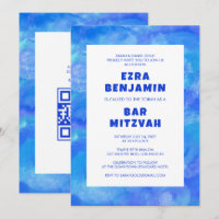 Bat mitzvah de la barre de CODE QR personnalisée