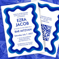 Bat mitzvah de la barre de CODE QR personnalisée m
