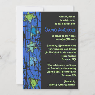 Invitation Bat mitzvah de la barre des étoiles en 