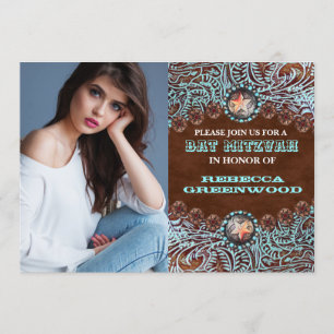 Invitation bat mitzvah de l'ouest