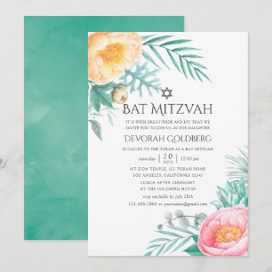 Invitation Bat mitzvah d'été de la Monnaie Tropicale
