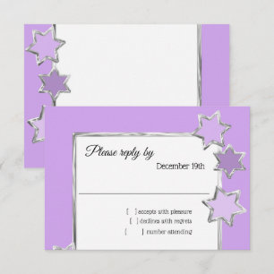 Invitation Bat mitzvah Étoiles n'importe quelle couleur RSVP