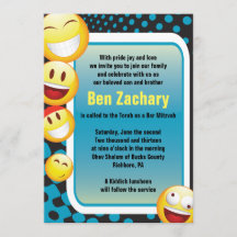 Bat mitzvah HEUREUX de barre d'EMOJI
