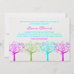 Invitation Bat mitzvah Liana Claire Shimmery