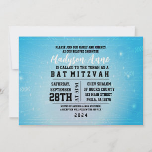 Invitation Bat mitzvah NUMÉRIQUE JEU 3D