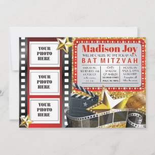 Invitation Bat mitzvah PHOTO MOVIE STAR HOLLYWOOD