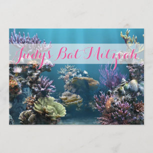 Invitation Bat mitzvah sous-marine